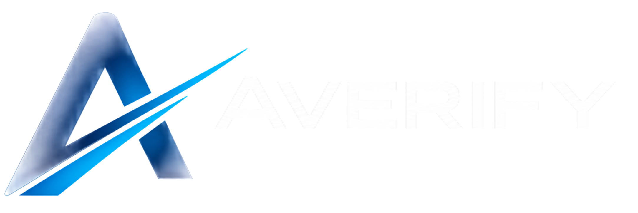 Logo de AVERIFY en blanco